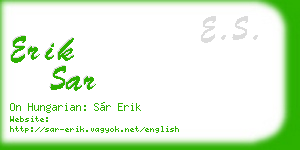 erik sar business card